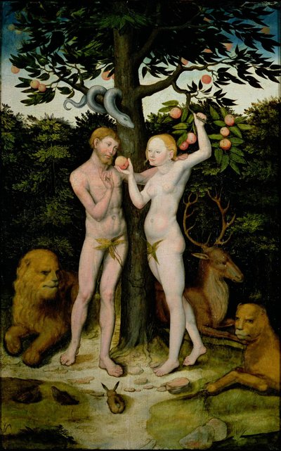 Adam and Eve by Lucas Cranach the Elder