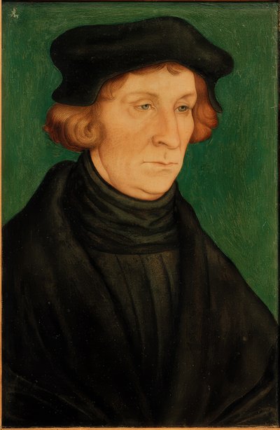 Portrait of a Scholar (Otto Brunfels) by Lucas Cranach the Elder