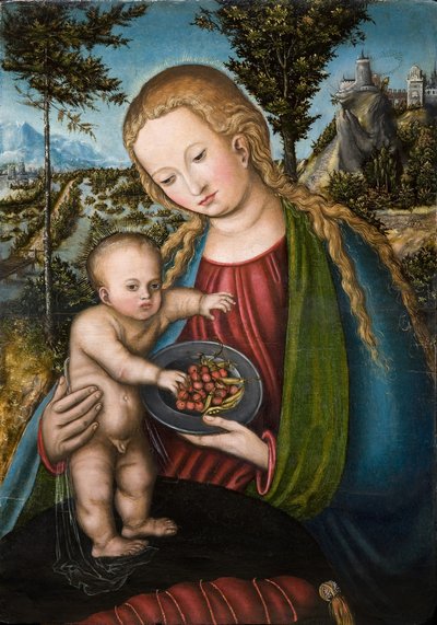 Virgin with Cherries by Lucas Cranach the Elder