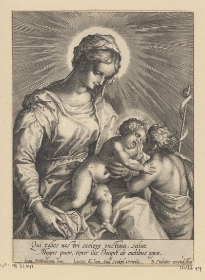 Mary with Child and John the Baptist by Lucas Kilian