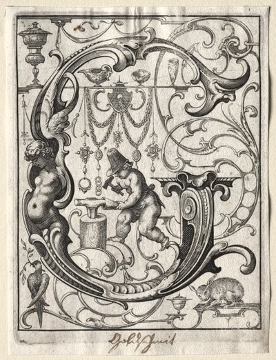 New ABC Booklet: G, 1627 by Lucas Kilian