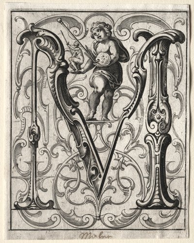 New ABC Booklet: M, 1627 by Lucas Kilian