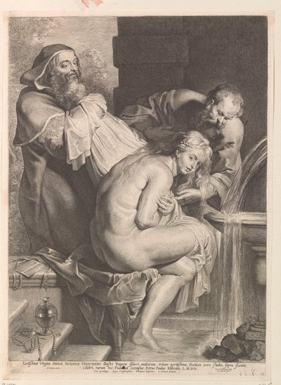 Susanna and the Elders by Lucas Vorsterman (I)