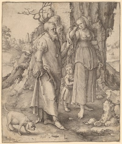 Abraham Repudiating Hagar by Lucas van Leyden