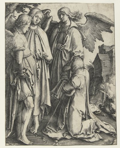 Abraham and the Three Angels by Lucas van Leyden