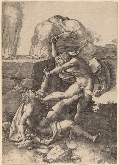 Cain Killing Abel by Lucas van Leyden