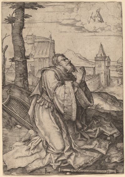 David Praying by Lucas van Leyden