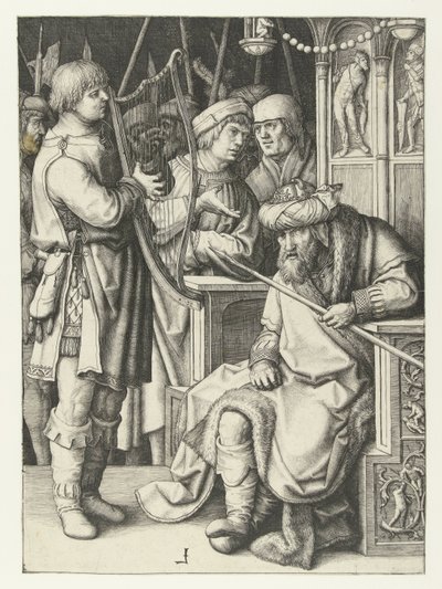 David Playing the Harp for Saul by Lucas van Leyden