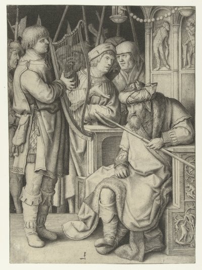 David Playing Harp for Saul by Lucas van Leyden