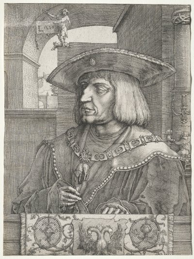 Emperor Maximilian I, 1520 by Lucas van Leyden