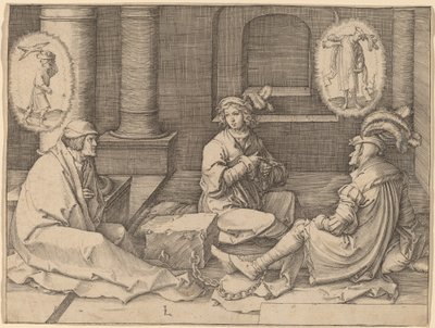 Joseph Interprets the Dreams in Prison by Lucas van Leyden