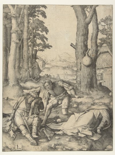 Muhammad and the Monk Sergius by Lucas van Leyden