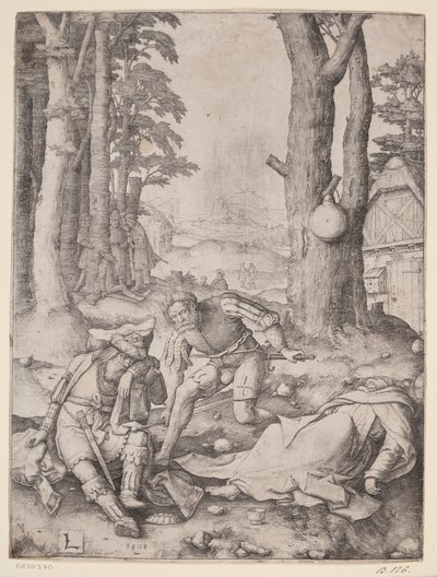 Muhammad and the Monk Sergius by Lucas van Leyden