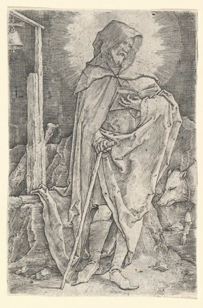 St. Anthony, ca. 1521 by Lucas van Leyden
