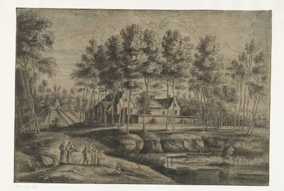 View of the Capuchin Monastery in Tervuren by Lucas van Uden