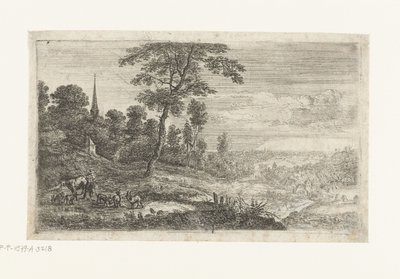 Landscape with a Herdsman by Lucas van Uden