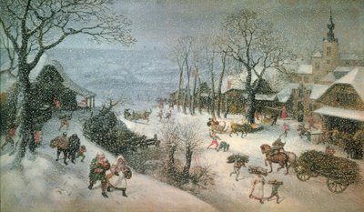 Winter Landscape – February by Lucas van Valckenborch