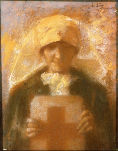 Portrait of a Young Nurse by Lucien Levy Dhurmer