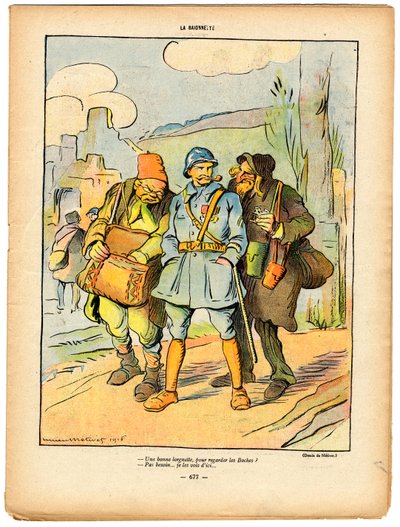 La Baionnette, Satirical in Colours by Lucien Metivet