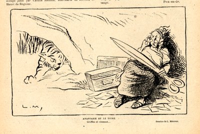 The Red Laughter, Satirical in B&W by Lucien Metivet