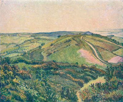View from the Hill, Fishpond by Lucien Pissaro