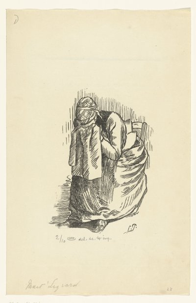 Crying Woman by Lucien Pissarro