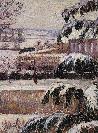 Impression of Snow, Eragny by Lucien Pissarro