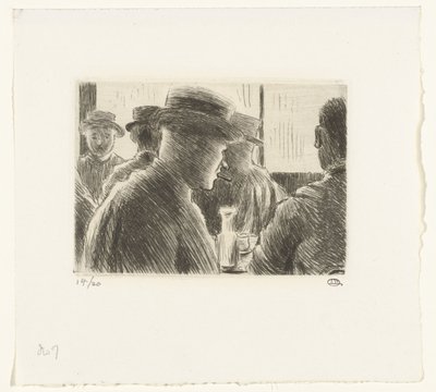 Men in a Café by Lucien Pissarro