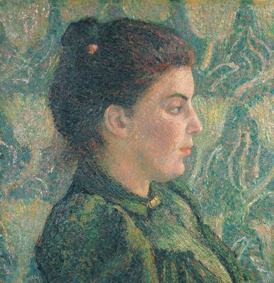 Portrait of Esther in Profile by Lucien Pissarro