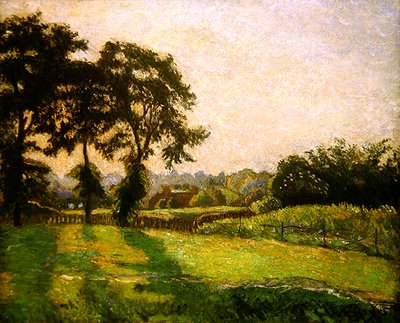 Sunset, Finchingfield, June by Lucien Pissarro