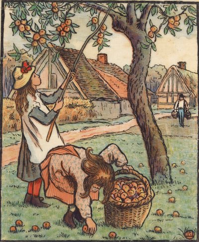 The Apple Harvest by Lucien Pissarro