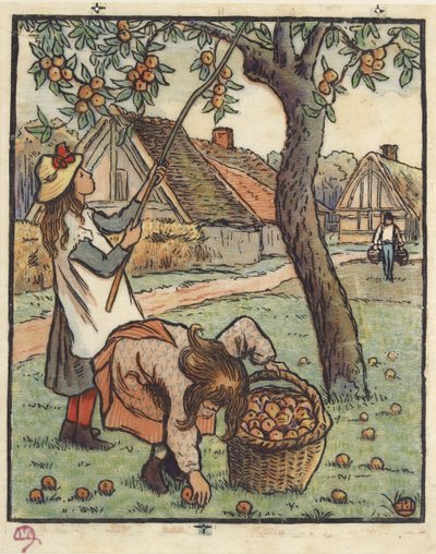 The Apple Harvest, 1889 by Lucien Pissarro