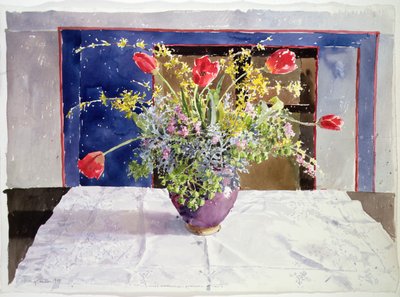Spring Flowers in a Vase by Lucy Willis