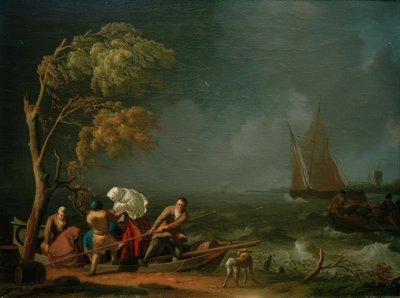 The Ferry in the Storm by Ludolf Backhuysen