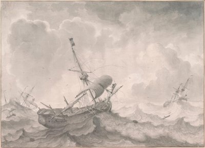 L. Backhuysen, Ships on a Stormy Sea by Ludolf Backhuysen