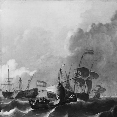 The Y off Amsterdam by Ludolf Bakhuysen