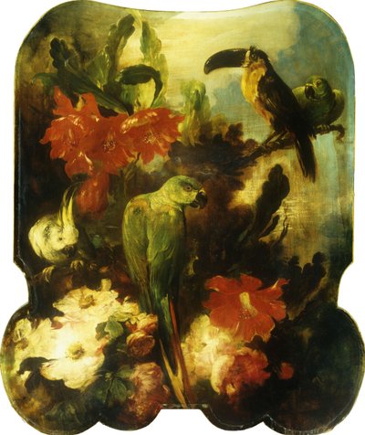 Exotic Birds and Flowers by Ludwig Adam Kunz