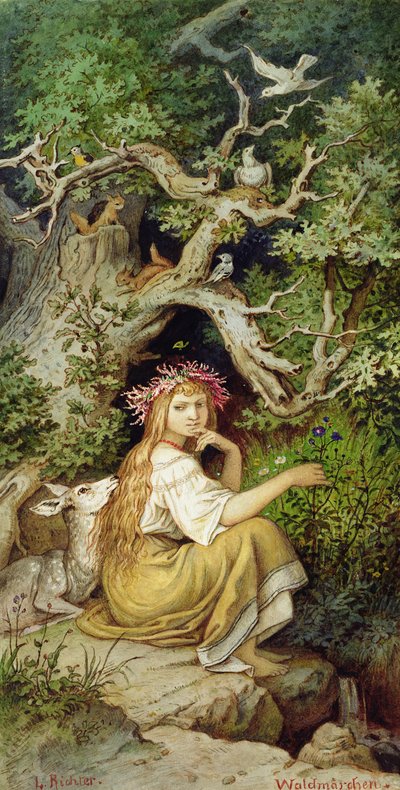 Wood Nymph 88: Waldmaerchen by Ludwig Adrian Richter