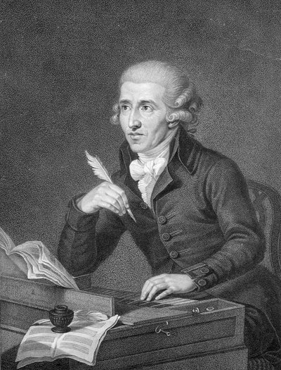 Joseph Haydn (1732-1809) engraved by Schiavonnetti by Ludwig Guttenbrunn