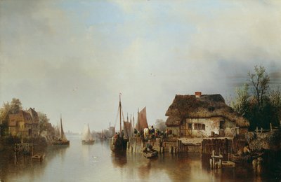 Scheldt River Bank by Ludwig Hermann