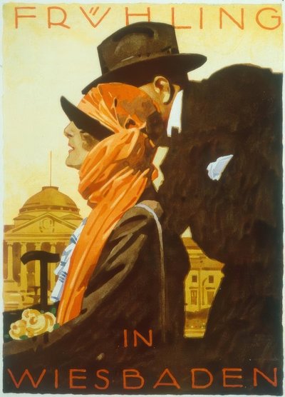Spring in Wiesbaden by Ludwig Hohlwein