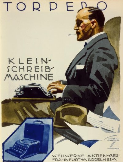 Torpedo Typewriter by Ludwig Hohlwein