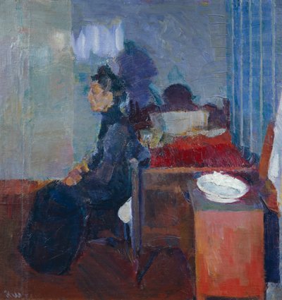 Wife in bedroom by Ludvik Peter Karsten