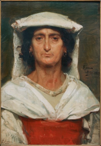Old Roman Woman by Ludwig Knaus