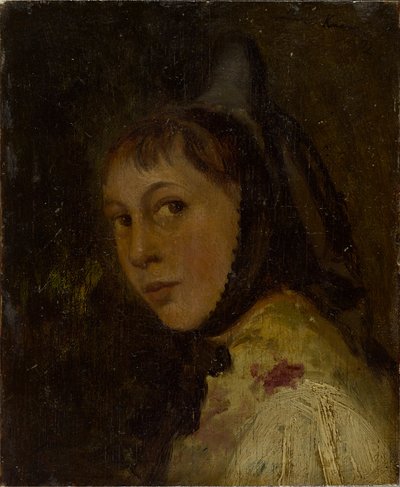 Head of a Peasant Woman by Ludwig Knaus