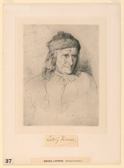 Man in Fur Cap by Ludwig Knaus