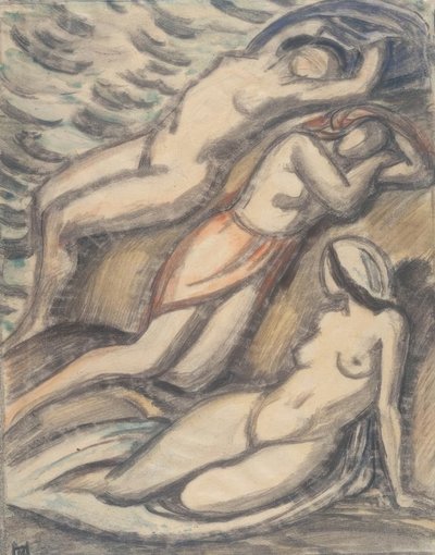 Three Bathing Women by Ludwig von Hofmann