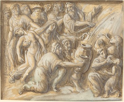 Moses Drawing Water From the Rock by Luigi Ademollo