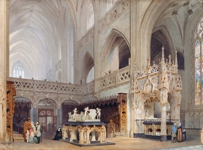 Interior of Brou Church in Bourg-en-Bresse by Luigi Bisi