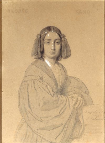 Portrait of George Sand by Luigi Calamatta